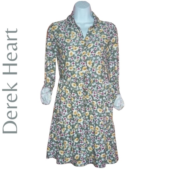 S Derek Heart Floral Button Down Dress - NWOT - Picture 5 of 5